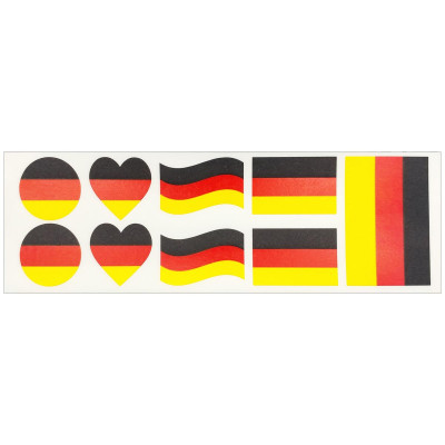 Bộ 5 Sticker Hình Lá Cờ Đức - HFP