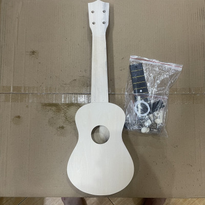 Đàn Ukulele Soprano size 21 Gỗ Mộc Không Sơn Màu