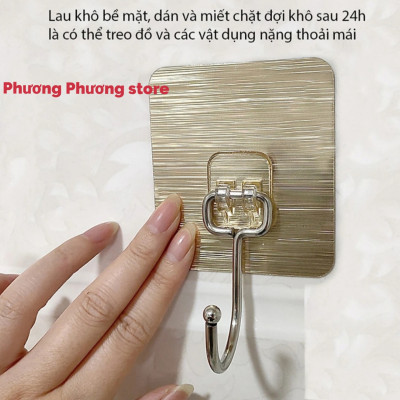 Móc Dán Tường Cao Cấp , Móc Dính Tường Treo Đồ Nặng Siêu Dính Inox 304 - Treo Thớt, Nồi Niêu Xong Chảo, Treo Đồ Đa Năng