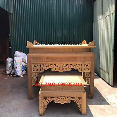 Án Gian Thờ Chân 12 Gỗ Gụ