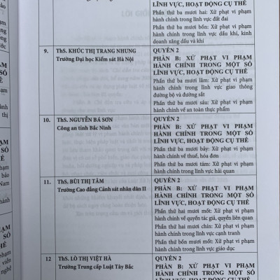Chỉ dẫn tra cứu và áp dụng pháp luật về xử lý vi phạm hành chính  (được sửa đổi, bổ sung năm 2020) - Quyển 2