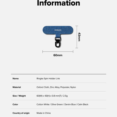 Miếng Spin Ringke Holder Link nhiều màu (dùng cho Holder Link Strap) - Hàng Chính Hãng