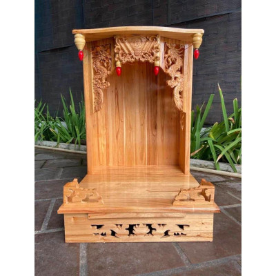 Đồ thờ gỗ , Bàn thờ thần tài ông địa ngang 56cm