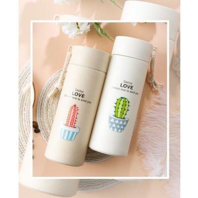 BÌNH ĐỰNG NƯỚC VỎ LÚA MẠNH AN TOÀN, CAO CẤP IN HÌNH XƯƠNG RỒNG, TOTORO (Giao Hàng Theo Mẫu Ngẫu Nhiên)