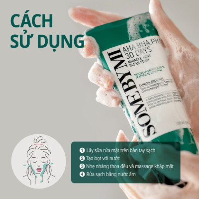 Bộ 2 Sản Phẩm Giảm Mụn Giảm Thâm Some By Mi AHA-BHA-PHA 30 Days Miracle (Sữa rửa mặt + Kem)