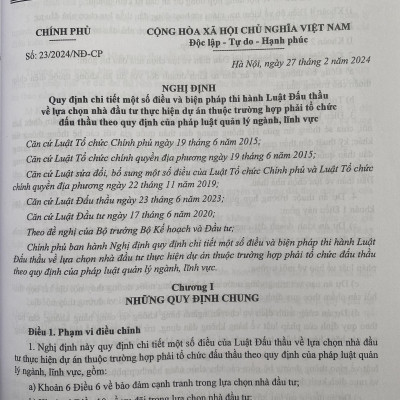 Hướng dẫn thi hành Luật Đấu Thầu lựa chọn nhà thầu đảm bảo cạnh tranh trong đấu thầu