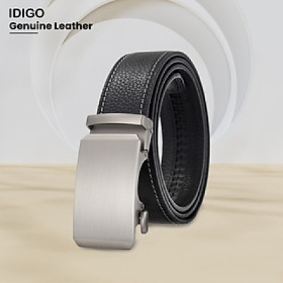 Thắt Lưng Nam Da Thật IDIGO MD1-4041 Màu Đen