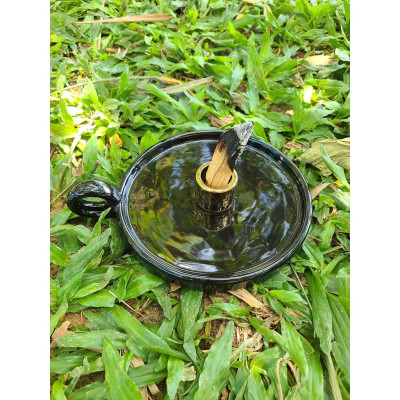 Đĩa cắm palo santo - Đĩa đốt xô thơm all in 1