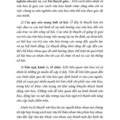 Các Lý Thuyết Văn Hóa (Tái bản)