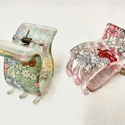 Kẹp tóc càng cua 2 lớp kim tuyến xịn - Kẹp tóc thời trang Hàn Quốc cao cấp