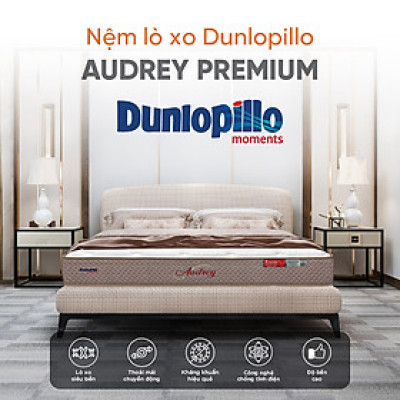 Nệm lò xo túi một sợi  Dunlopillo Audrey Premium, nâng đỡ tối ưu,thiết kế sang trọng - Độ cao 25cm