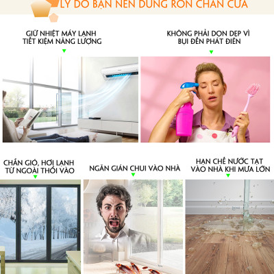 Ron Dán Chân Cửa Legaxi Keo Đỏ Cải Tiến Ngăn Bụi và Côn Trùng 25 35 45 60 110mm 