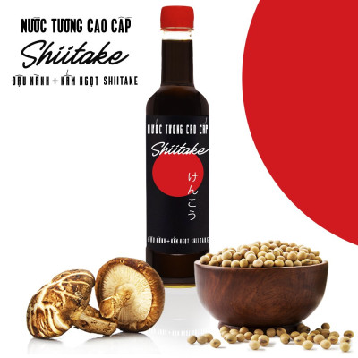 [Mua 3 được 6] Mua 3 nước tương shiitake tặng 3 nước mắm shiitake chai nhựa cao cấp 525ml