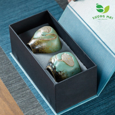 Bộ quà tặng tách trà gốm - 2 món