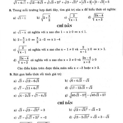 Tổng hợp các bài toán phổ dụng Đại số 9