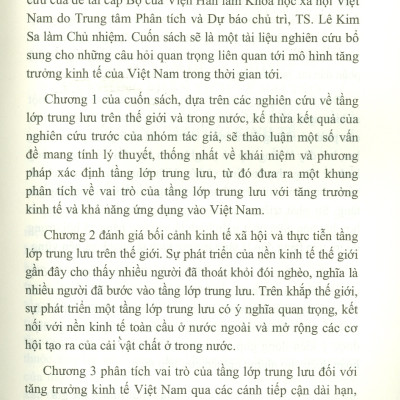 Đặc Trưng Và Vai Trò Của Tầng Lớp Trung Lưu Ở Việt Nam (Sách chuyên khảo)