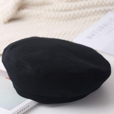 Mũ Nồi Dạ Beret Chất Kaki Phong Cách Hàn Quốc NK487 Màu Đen