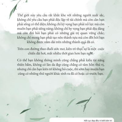 Sách - Kết Cục Đẹp Đều Vì Biết Kiên Trì