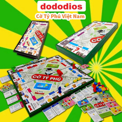 Cờ Tỷ Phú - Monopoly - bàn NHỰA cao cấp 42 x 42cm - Trò chơi rèn luyện tư duy tài chính - chính hãng dododios