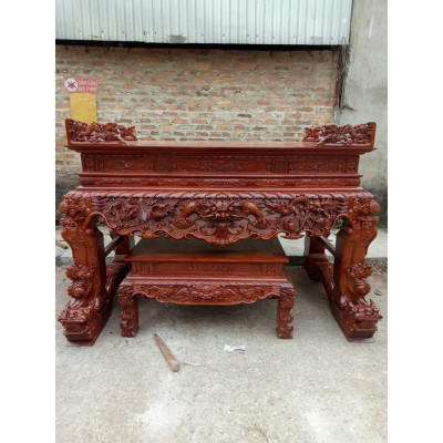 Sập Thờ Tứ Linh Gỗ Gụ