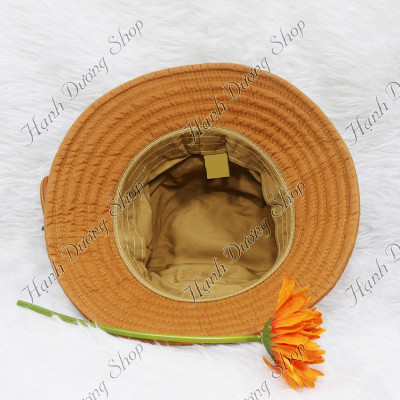 Nón rộng vành nữ gắn hoa 2 hoa vành rộng 7cm, kết tít xung quanh hoa, chất liệu vải cotton oát cao cấp - Hạnh Dương