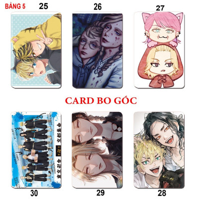 Card anime Tokyo Revengers 6 ảnh khác nhau/ Thẻ card kịch Trường takemiki Tokyo Revengers