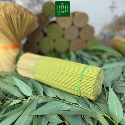 Nhang Thảo Mộc Chung Cư Mix Quế Khuynh Diệp Hương Bài 23cm Hộp 100 Thanh Yên 100 % Tự Nhiên Thờ Cúng