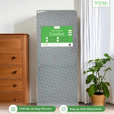 Nệm Bông Ép Tatana Comfort Gấp 3- Di chuyển tiện lợi - Độ Cứng Vừa, Nâng Đỡ Cơ Thể, Áo Nệm Nhiều Màu