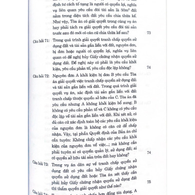 100 câu hỏi giải quyết tranh chấp về đất đai tại Tòa án