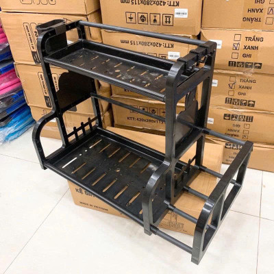 Kệ Đựng Gia Vị  2 Tầng Đựng Đồ Dùng Nhà Bếp Đa Năng Tiện Lợi