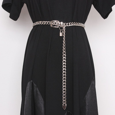 Belt xích thắt lưng kim loại nịt xích thắt lưng ổ khoá độc lạ
