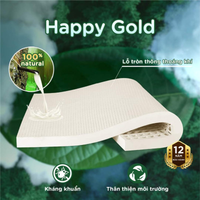 Nệm cao su thiên nhiên Kim Cương Happy Gold - 160x200x15cm