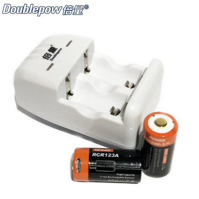 Bộ Sạc Pin Doublepow DP-K06 Kèm 02 Pin Sạc DP-CR123A 650mAh Cao Cấp - Hàng Nhập Khẩu