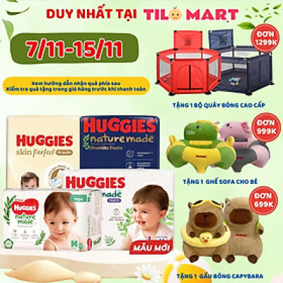 Tã Dán Siêu Cao Cấp Huggies Platinum Naturemade M64 (64 Miếng)