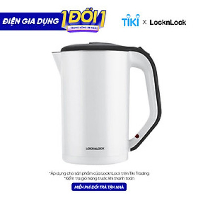 Bình Đun Siêu Tốc 2 lớp Lock&Lock EJK738WHT (1.7 Lít) - Trắng - Hàng chính hãng