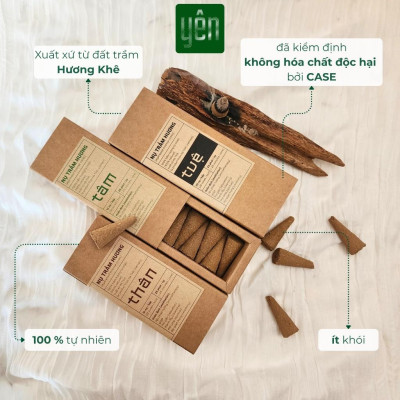 Nụ Trầm Hương Giá Sỉ Yên Loại Thân, Tâm, Tuệ Sạch Tự Nhiên Ít Khói An Toàn Dùng Thiền Thư Giãn