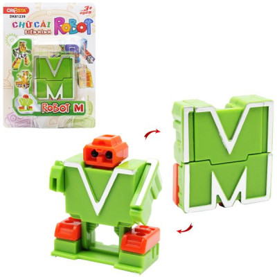 Đồ Chơi Lắp Ráp Biến Hình Robot Chữ Cái M - Cresta DK81239