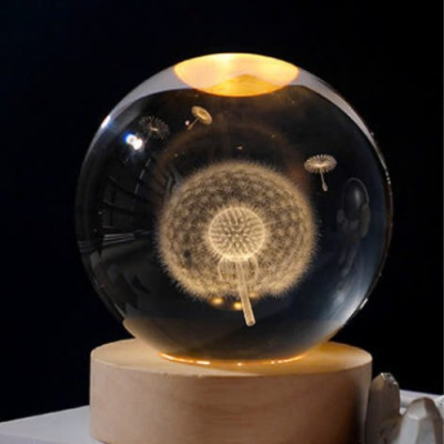 Quả Cầu Pha Lê Phát Sáng Để Bàn, Trang Trí Phòng Ngủ, Bàn Làm Việc, Quà Tặng Sinh Nhật - Henrysa