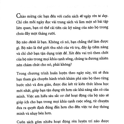 100+ Bài Tập Kích Thích Não Bộ Hiệu Quả: 40 Ngày Rèn Tư Duy