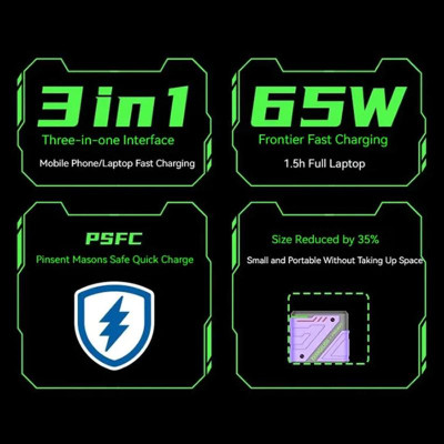 Bộ Sạc Nhanh Pisen Pro - EVA Mecha 65W GaNUltra 2C1A - Pisen CC1200