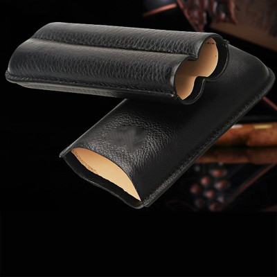 Ống Đựng Xì Gà Hai Điếu HY1205 Bằng Da Chống Thấm Nước (Màu Ngẫu Nhiên)