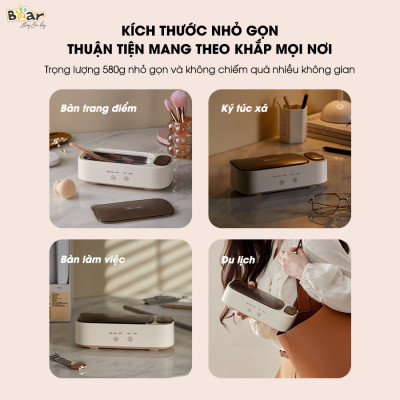 Máy làm sạch sóng âm Bear SB-MR038 380ml (20W) - Hàng chính hãng