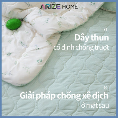 Tấm Bảo Vệ Nệm Arize Vải Microfiber Sylvia Green 1.1mx2.1m, 1.6mx2.1m, 1.8x2.1m