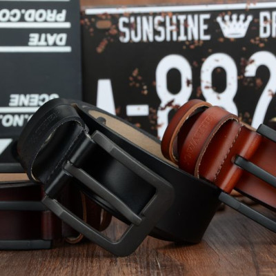 Thắt Lưng Da Bò Chính hãng COWATHER XF010 Nâu Vàng