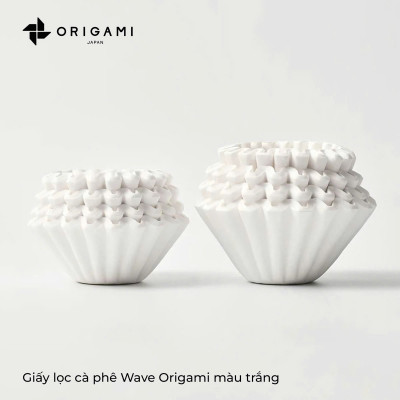 Giấy lọc 50 tờ hình tròn Wave cho phễu kalita 155 185 ORIGAMI