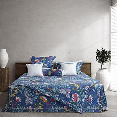 Bộ chăn ga gối EVERON cotton satin họa tiết Hoa EPC23043 nhiều kích thước