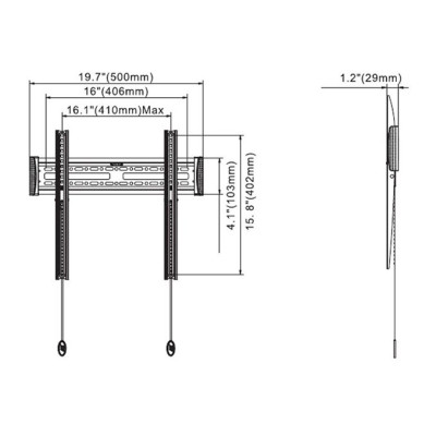 Giá Treo Tivi Sát Tường Nhập Khẩu North Bayou C3F (40-60 inch)