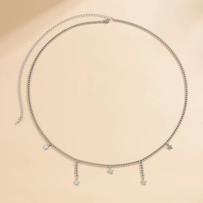 Belt xích thắt lưng sợi mảnh tua rua ngôi sao ấn tượng siêu tôn dáng dễ phối đồ