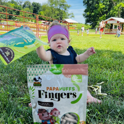 Bánh ăn dặm PAPAFOOD PAPAPUFFS FINGERS - 100% Nguyên Liệu Hữu Cơ - Gói 50g