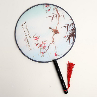 Quạt tròn cổ trang loại nhỏ, Quạt cổ trang Trung Hoa - Mẫu 5